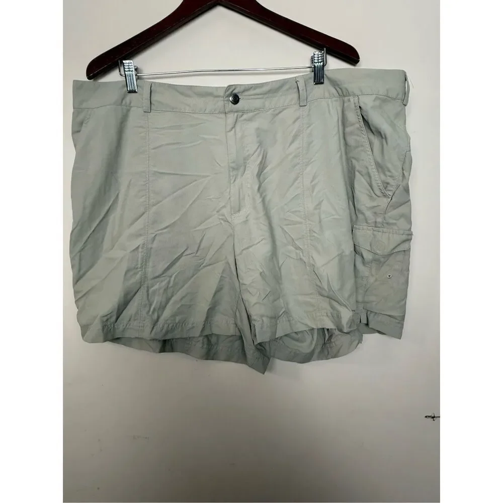 Columbia Shorts Beige Women’s 22W  Cargo Lightweight Outdoor Hiking 6” inseam Pa